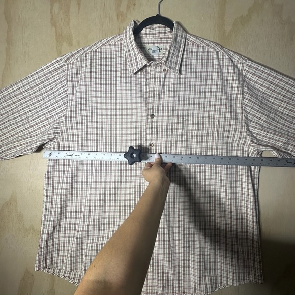 Eddie Bauer Men's Checkered Button-Down Shirt - Brown and White - Picture 7 of 10